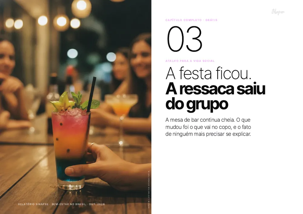 Página da degustação: A abertura de cada capítulo