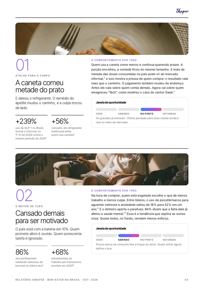 Página do relatório Bem-estar no Brasil: 12 tendências no panorama