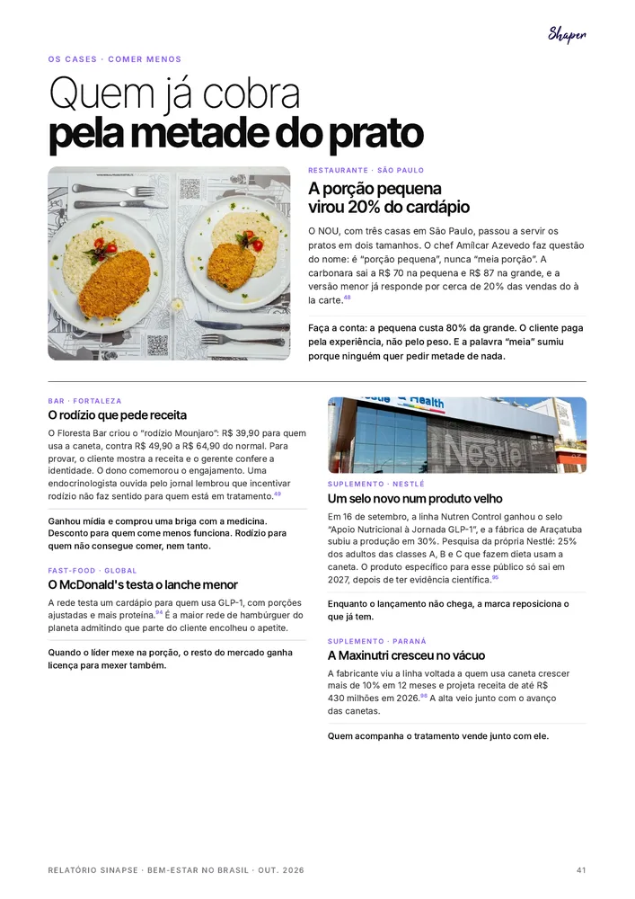 Página do relatório Bem-estar no Brasil: 80 cases de marca